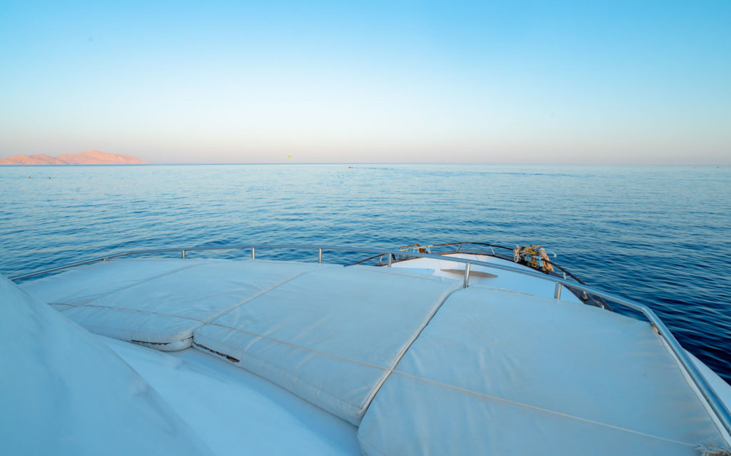 Forward sun deck overlooking the sea
