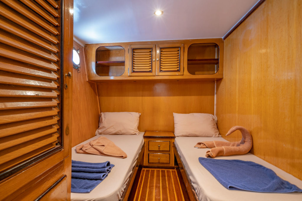 Twin en-suite cabin with separate beds